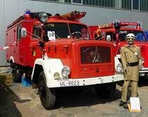 =Magirus Deutz Mercur als Einsatzfahrzeug für den Zivilen Bevölkerungsschutz, ausgestellt beim  Roten Sommer  2018 in Fulda. Die zweitägige Veranstaltung  Roter Sommer  erinnert an die Bedeutung der vielen Hilfsorganisationen. Mai 2018