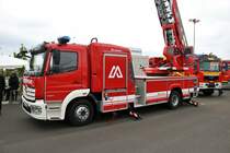 Magirus Mercedes Benz Atego Vorführdrehleiter am 18.05.18 auf der RettMobil in Fulda