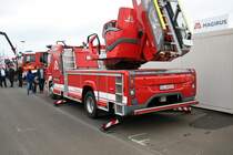 Magirus Mercedes Benz Atego Vorführdrehleiter am 18.05.18 auf der RettMobil in Fulda