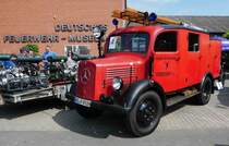 =MB L 1500 S (LF 8) der Feuerwehr Stierstadt/Taunus, ausgestellt beim  Roten Sommer  2018 in Fulda. Die zweitägige Veranstaltung  Roter Sommer  erinnert an die Bedeutung der vielen Hilfsorganisationen. Mai 2018