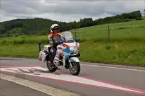 . BMW Motorrad der Luxemburgischen Polizei in der neuen Farbgebung, gesehen am 02.06.2018.  (Hans)