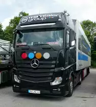 =MB Actros von maintaler  rastet auf dem Autohof Fulda Nord im Mai 2018