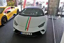 Lamborghini Huracan Supersportwagen am 27.05.18 in Frankfurt Fechenheim in der Klassikstadt bei der Automobilschau 