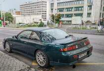 Nissan 200SX S14a (Rückansicht) in einer schönen grünen Farbe...Geschenk des Tages dass ich eins am 25.05.2018 sehen konnte!