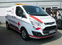 =Ford Transit als Servicefahrzeug des DRK Fulda, ausgestellt beim  Roten Sommer  2018 in Fulda.