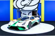 Brabham BT62, Supersportwagen, 5,4 Liter V8-Saugmotor, 710 PS, Ausgestellt in der  Village  der 86. 24h von Le Mans 2018. ( 12.06.2018) Preis ca. 1,15 Millionen Euro plus Steuern, ein Schnäppchen https://www.brabhamautomotive.com/