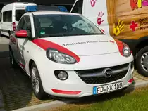 =Opel Adam als Dienstfahrzeug des DRK Fulda, gesehen beim  Roten Sommer  2018 in Fulda.