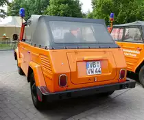 =VW 181 vom Katastrophenschutz Vogelsbergkreis, ausgestellt beim  Roten Sommer  2018 in Fulda. Die zweitägige Veranstaltung  Roter Sommer  erinnert an die Bedeutung der vielen Hilfsorganisationen. Mai 2018