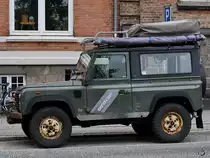 Ein Landrover Defender TDI Anfang Juni 2018 in Aalborg.