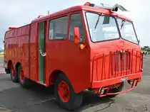 Ein altes Flugfeldlöschfahrzeug Thornycorft / Ginge MSM 2000 von 1961 Anfang Juni 2018 in Aalborg.