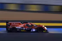 Nr.:26 G-Drive Racing,	Oreca 07, Fahrer Roman Russinow, Jean-Éric Vergne & Andrea Pizzitola am 14.6.2018 beim Nachtqualifight der 86. 24-Stunden-Rennen von Le Mans 