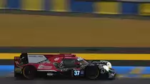 #37, Jackie Chan DC Racing, Oreca 07 (LMP2), Fahrer: Jazeman Jaafar, Malaysia Weiron Tan & Nabil Jeffri Am Abend des 14.Juni 2018 beim Nachttraining der 86. 24-Stunden-Rennen von Le Mans