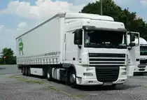 =DAF XF-Sattelzug rastet an der A 7 im Juni 2018