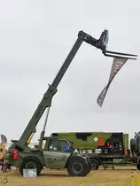 Ein Teleskopstapler Manitou MHT 10225L der Dänischen Armee Anfang Juni 2018 in Aalborg.