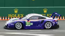 Porsche 911 RSR GTE, LMGTE Pro Nr.91, Porsche GT Team  , Fahrer: Richard Lietz,
Gianmaria Bruni & Frédéric Makowiecki. Klassen 2. Gesamt 16.nach 343 Runden. Hier am 16.Juni 2018 auf dem Weg zur Startaufstellung der 86. 24-Stunden-Rennen von Le Mans