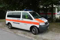 Bayrisches Rotes Kreuz Nürnberg VW T5 ELW am 23.06.18 auf den Norisring beim DTM Rennen. Der Bereich wurde abgesperrt ich durfte aber durch eine Erlaubnis des Einsatzleiter Fotos machen