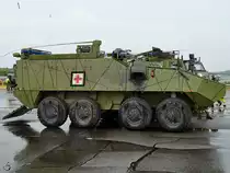 Ein Mowag Piranha der Dänischen Armee in der Sanitätsausführung. (Aalborg, Juni 2018)