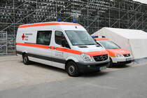 Bayrisches Rotes Kreuz Mercedes Benz Sprinter GW-Technik+Sicherheit am 23.06.18 auf den Norisring beim DTM Rennen. Der Bereich wurde abgesperrt ich durfte aber durch eine Erlaubnis des Ensatzleiter Fotos machen