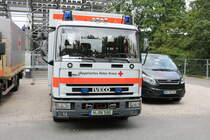 Bayrisches Rotes Kreuz IVECO LKW am 23.06.18 auf den Norisring beim DTM Rennen. Der Bereich wurde abgesperrt ich durfte aber durch eine Erlaubnis des Einsatzleiter Fotos machen