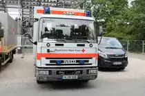 Bayrisches Rotes Kreuz IVECO LKW am 23.06.18 auf den Norisring beim DTM Rennen. Der Bereich wurde abgesperrt ich durfte aber durch eine Erlaubnis des Einsatzleiter Fotos machen