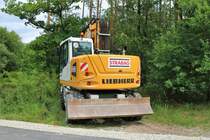 Strabag Liebherr 918 Compact am 24.06.18 in einen Wald bei Nürnberg