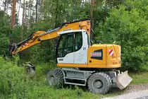 Strabag Liebherr 918 Compact am 24.06.18 in einen Wald bei Nürnberg