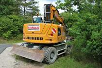 Strabag Liebherr 918 Compact am 24.06.18 in einen Wald bei Nürnberg