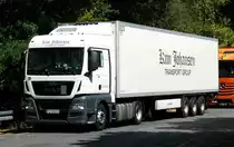 =MAN-Sattelzug von Kim Johansen rastet im Juli 2018 an der A 5