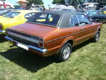 Heckansicht einer zweitürigen Ford Taunus TC Limousine. 1970 - 1972. Dittmer´s Hoffest in Sprockhövel am 07.07.2018.