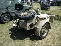 Heckansicht einer Zündapp KS 750 mit angetriebenem Seitenwagen. Dittmer´s Hoffest in Sprockhövel am 07.07.2018.