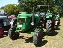 Deutz D50. 1959 - 1962. Inclusive der bis 1965 produzierten Exportversion, wurden rund 24000 dieser Traktoren gebaut. Der luftgekühlte Vierzylinderreihendieselmotor hat einen Hubraum von 3400 cm³ und leistet 46 PS. Dittmer´s Hoffest in Sprockhövel am 07.07.2018.