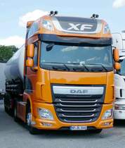 =DAF XF-Tankzug steht im Juni 2018 am Rastplatz Fulda-Nord