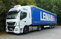 =Iveco der Spedition LEMAN rastet im Juni 2018 am Rasthof Fulda-Nord