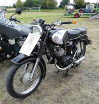 =Pannonia P 20, Bj. 1964, 245 ccm, 21 PS, gesehen bei den Motorrad-Oldtimer-Freunden Kiebitzgrund im Juni 2018