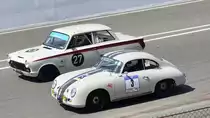 Porsche 356 und Lotus Cortina im Zweikampf , A Gentle Drivers Trophy am 15.07.2018 beim Youngtimer Festival in Spa Francorchamps