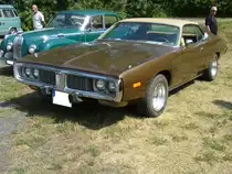 Dodge Charger des Modelljahres 1973. Oldtimertreffen Zeche Hannover in Herne am 22.07.2018.
