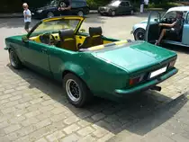 Heckansicht eines Cabriolets auf der Basis eines Opel Kadett C. Oldtimertreffen Zeche Hannover in Herne am 22.07.2018.