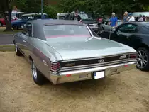 Heckansicht eines Chevrolet Chevelle Malibu Coupe SS396 aus dem Modelljahr 1967. 15. US-Cartreffen am 28.07.2018 am CentroO.
