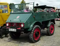 =Unimog, gesehen bei den Motorrad-Oldtimer-Freunden Kiebitzgrund im Juni 2018