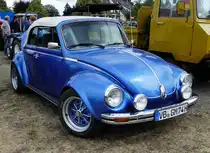 =VW Käfer Cabrio, gesehen bei den Motorrad-Oldtimer-Freunden Kiebitzgrund im Juni 2018