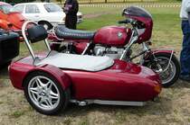 =BMW Seitenwagengespann, gesehen bei den Motorrad-Oldtimer-Freunden Kiebitzgrund im Juni 2018