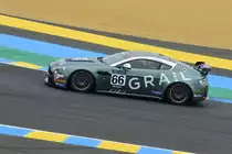 Aston Vintage GT4, Nr.66, Stratton Motor Co / TRG, Fahrer: Jeff Huber. 14.06.2018 im freien Training des Aston Martin Racing Le Mans Festival (Supportrace der 86. 24h von Le Mans 2018) 