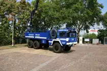 THW Ortsverband Wiesbaden MAN GL LKW mit Ladekran (Heros Wiesbaden 36/46) am 04.08.18 in Wiesbaden beim Tag der offenen Tür