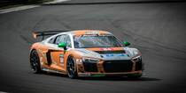 Audi R8 in Rahmen des Seyffarth Audi R8 LMS Cup am 02.06.2018 auf dem Hungaroring.