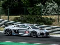 Audi R8 in Rahmen des Seyffarth Audi R8 LMS Cup am 02.06.2018 auf dem Hungaroring.