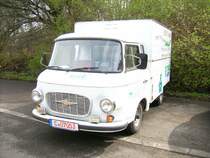 Er sieht aus wie ein normaler barkas. Aber es ist der Barkas mit Elektroantrieb. SEM Chemnitz 2008