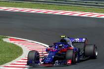 Toro Rosso F-1 Rennwagen. Hungarian Grand Prix, 2018.