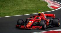 Ferrari F-1 Rennwagen. Hungarian Grand Prix, 2018.