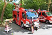 Feuerwehr Eschborn Mitsubishi Fuso Canter 7C18 ÖSF (Florian Eschborn 1-59) am 11.08.18 in Bad Soden am Taunus zur 150 Jahre Feier der Feuerwehr Bad Soden