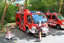 Feuerwehr Eschborn Mitsubishi Fuso Canter 7C18 ÖSF (Florian Eschborn 1-59) am 11.08.18 in Bad Soden am Taunus zur 150 Jahre Feier der Feuerwehr Bad Soden